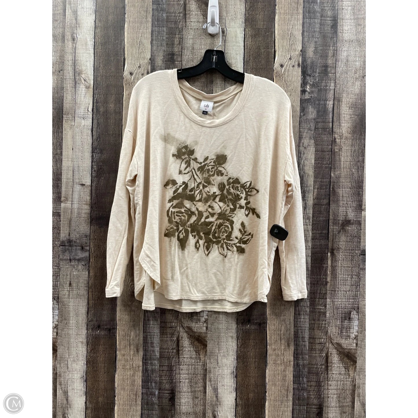 Top Long Sleeve By Cabi In Cream, Size: Xs