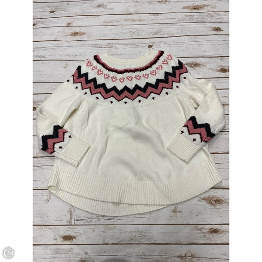 Sweater By Loft In Ivory, Size: M