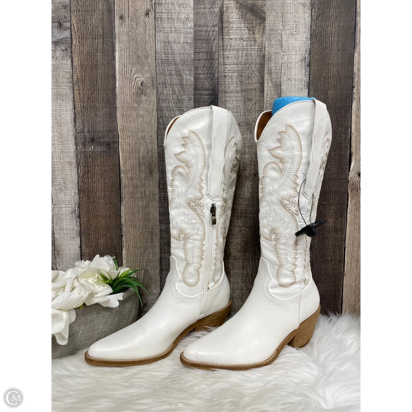 Boots Western By Cmc In White, Size: 6