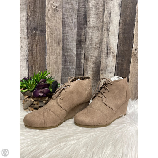 Boots Ankle Heels By Maurices In Tan, Size: 11