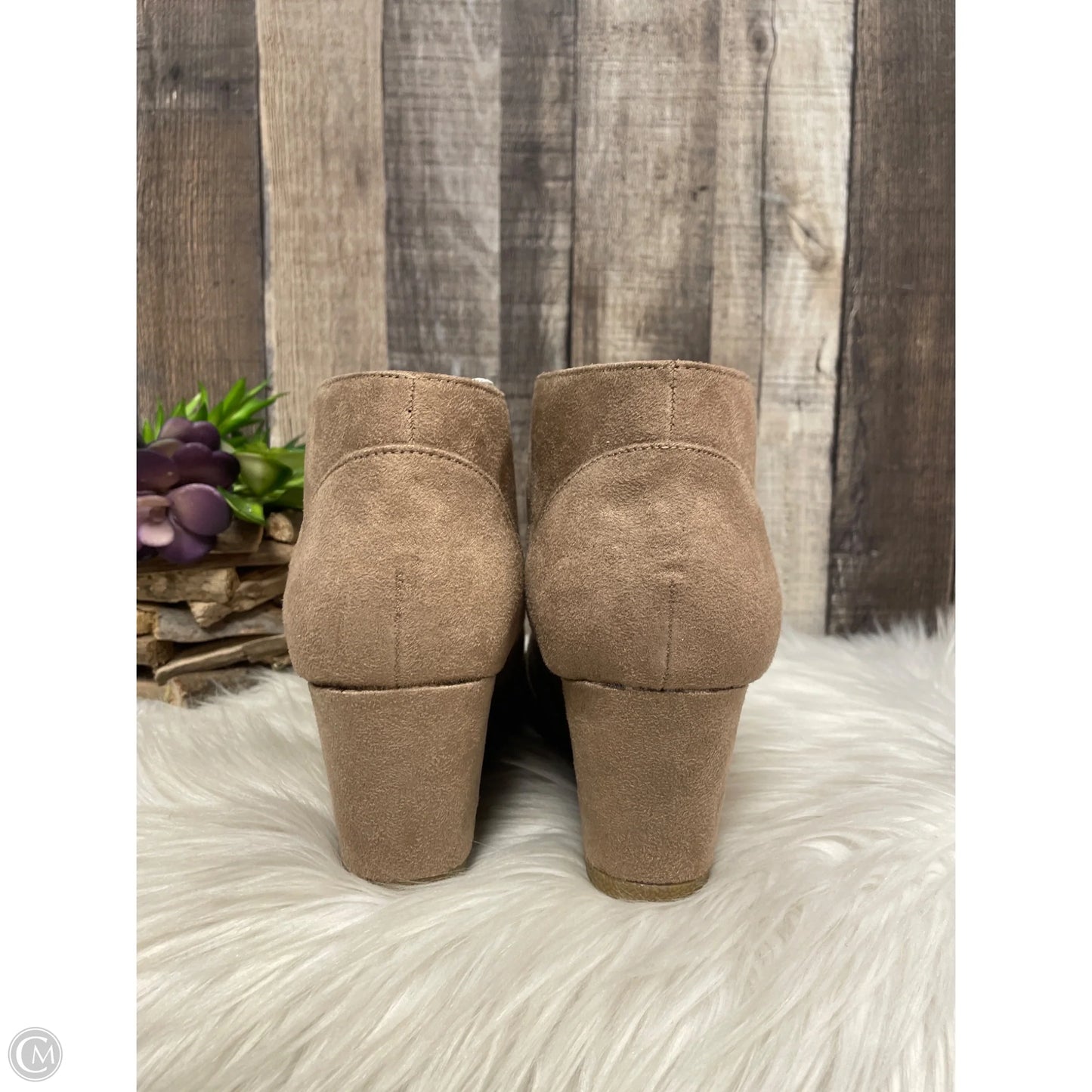 Boots Ankle Heels By Maurices In Tan, Size: 11