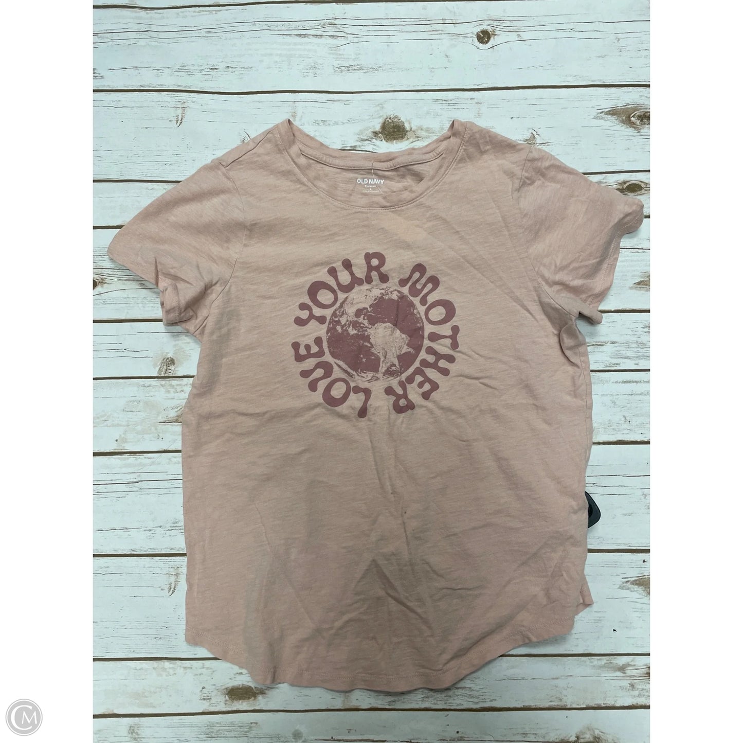 Top Short Sleeve Basic By Old Navy In Pink, Size: L