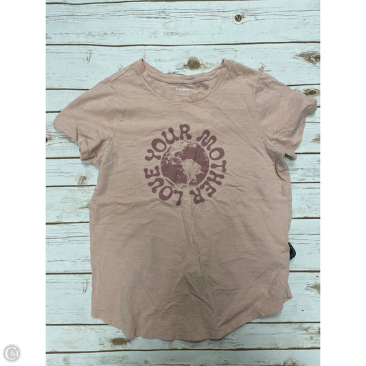 Top Short Sleeve Basic By Old Navy In Pink, Size: L