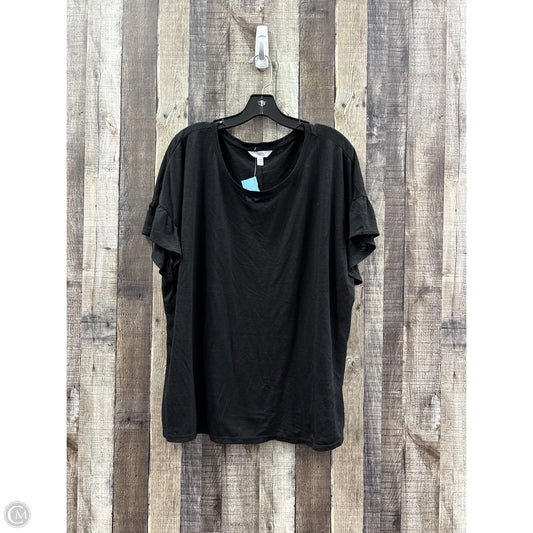 Top Short Sleeve By Time And Tru In Black, Size: 2x