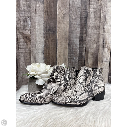 Boots Ankle Flats By Union Bay In Snakeskin Print, Size: 8.5