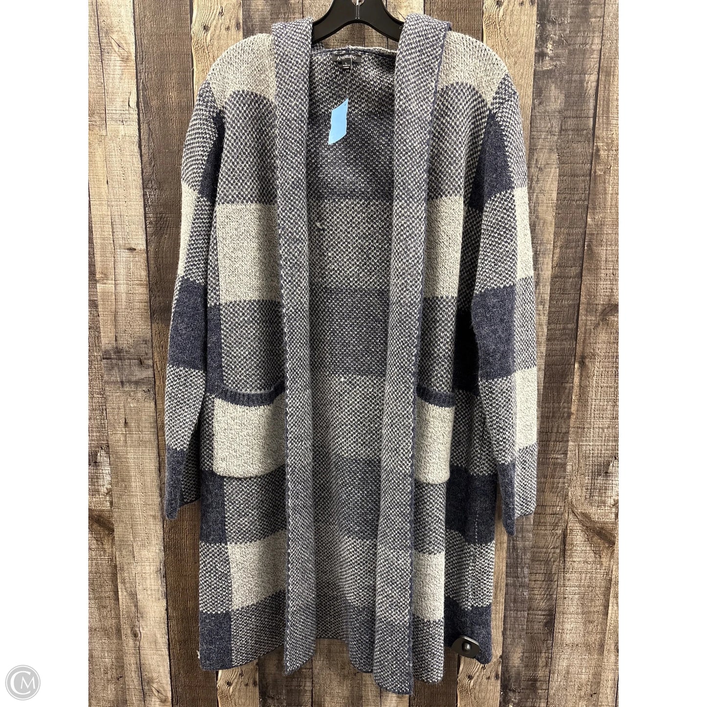 Sweater Cardigan By Cme In Blue & White, Size: L