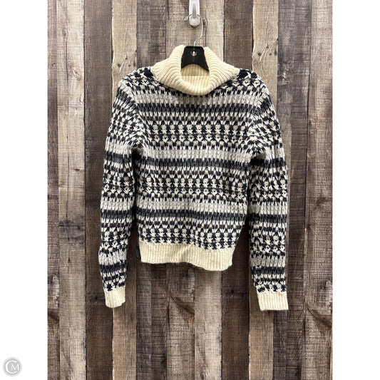 Sweater By Loft In Cream & Grey, Size: S