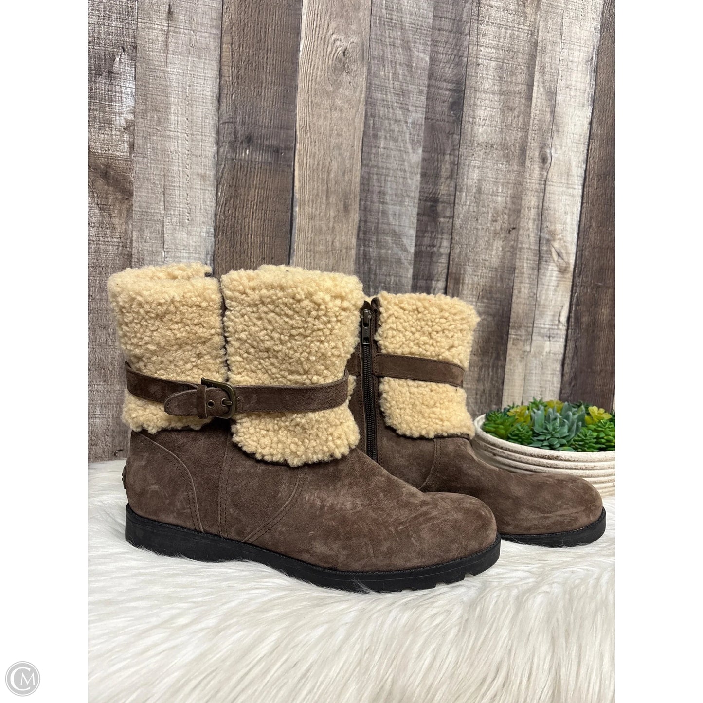 Boots Designer By Ugg In Tan, Size: 10