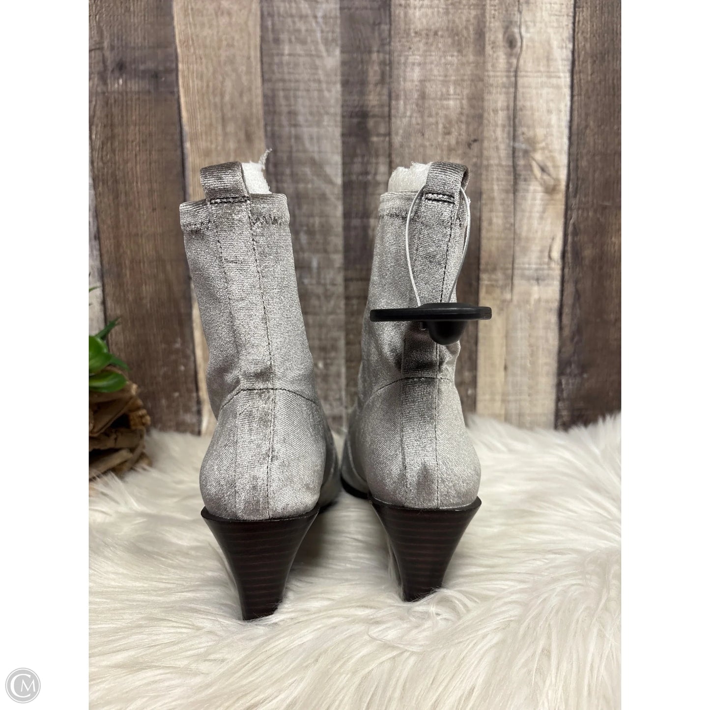 Boots Ankle Heels By Nine West In Grey, Size: 8