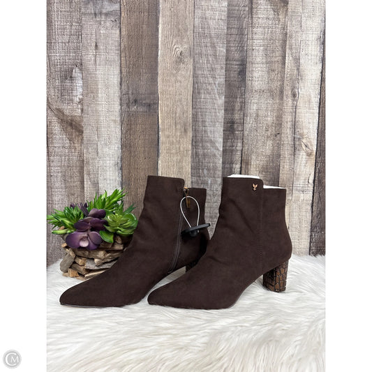 Boots Ankle Heels By J Renee In Brown, Size: 8