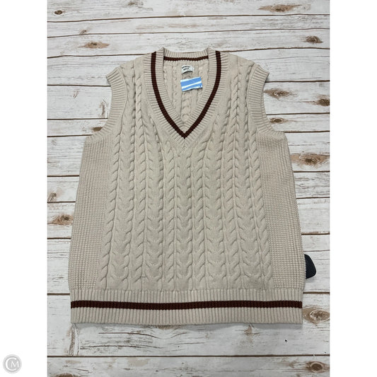 Vest Sweater By Sunday Best In Ivory, Size: M
