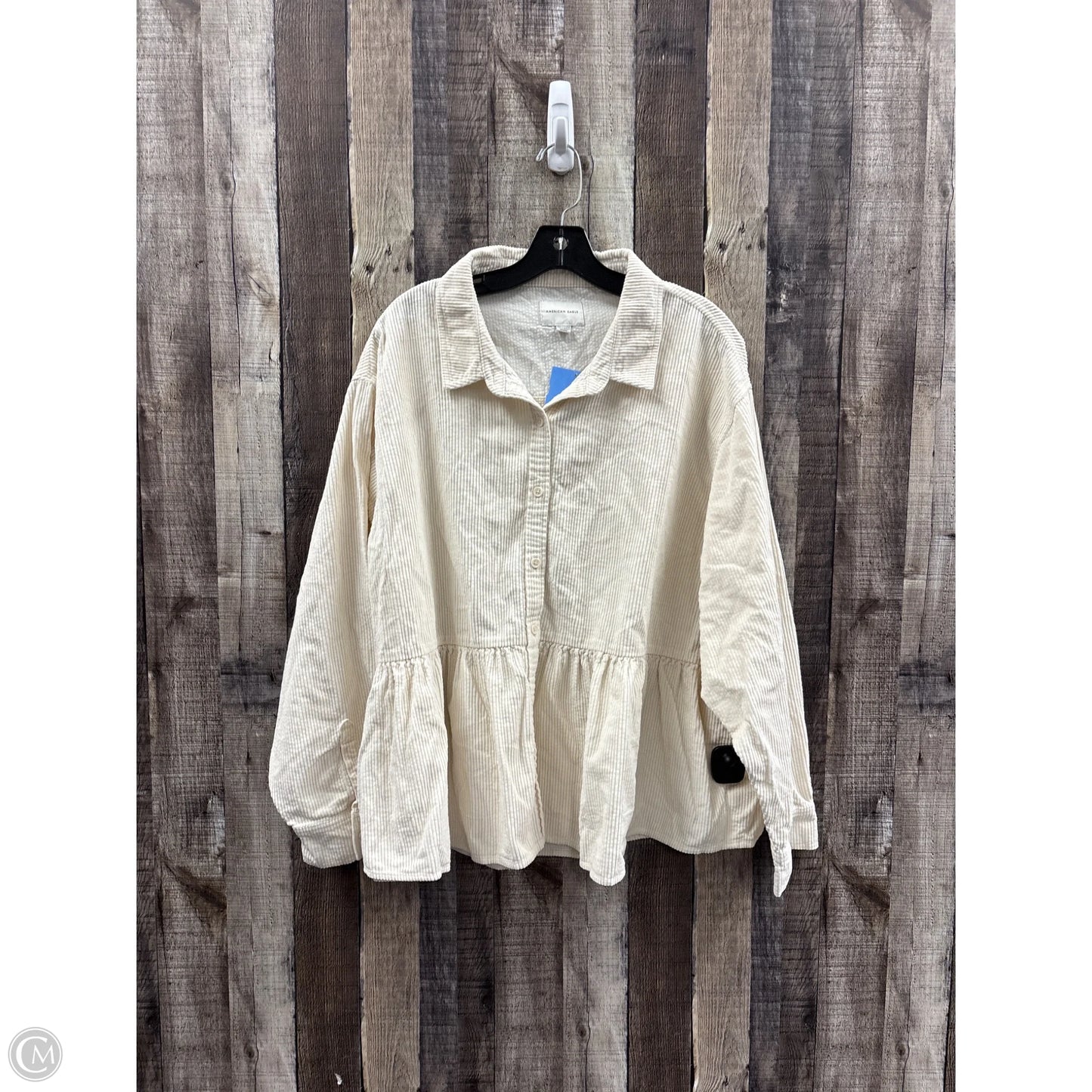Top Long Sleeve By American Eagle In Ivory, Size: Xxl