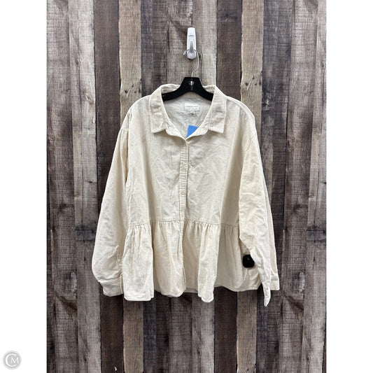 Top Long Sleeve By American Eagle In Ivory, Size: Xxl