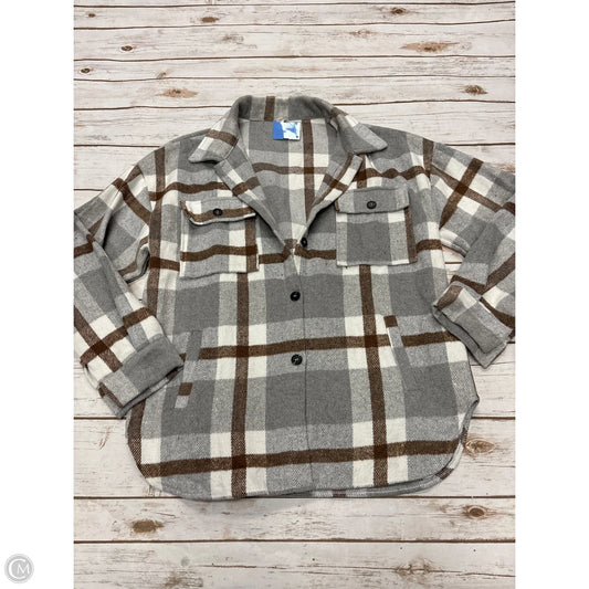 Jacket Shirt By Cme In Grey, Size: L