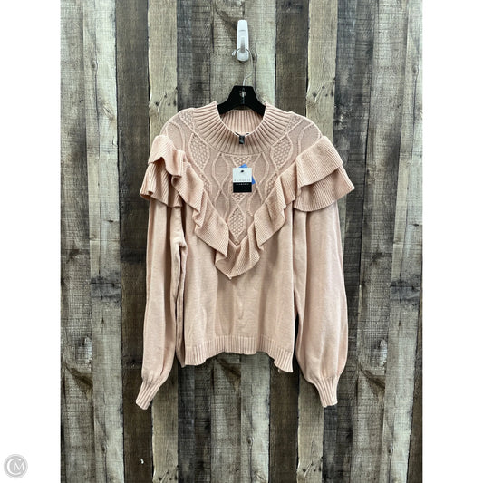 Sweater By Eloquii In Peach, Size: 3x