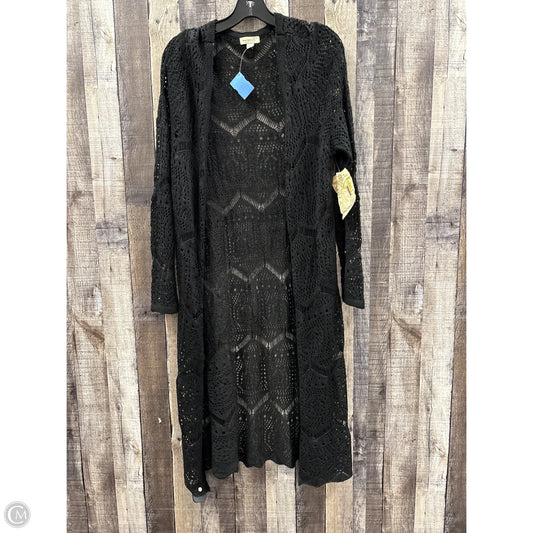 Sweater Cardigan By One World In Black, Size: M