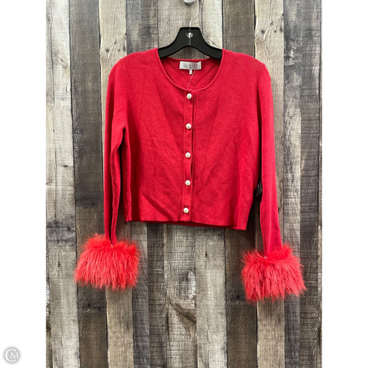 Sweater Cardigan By Wayf In Red, Size: M