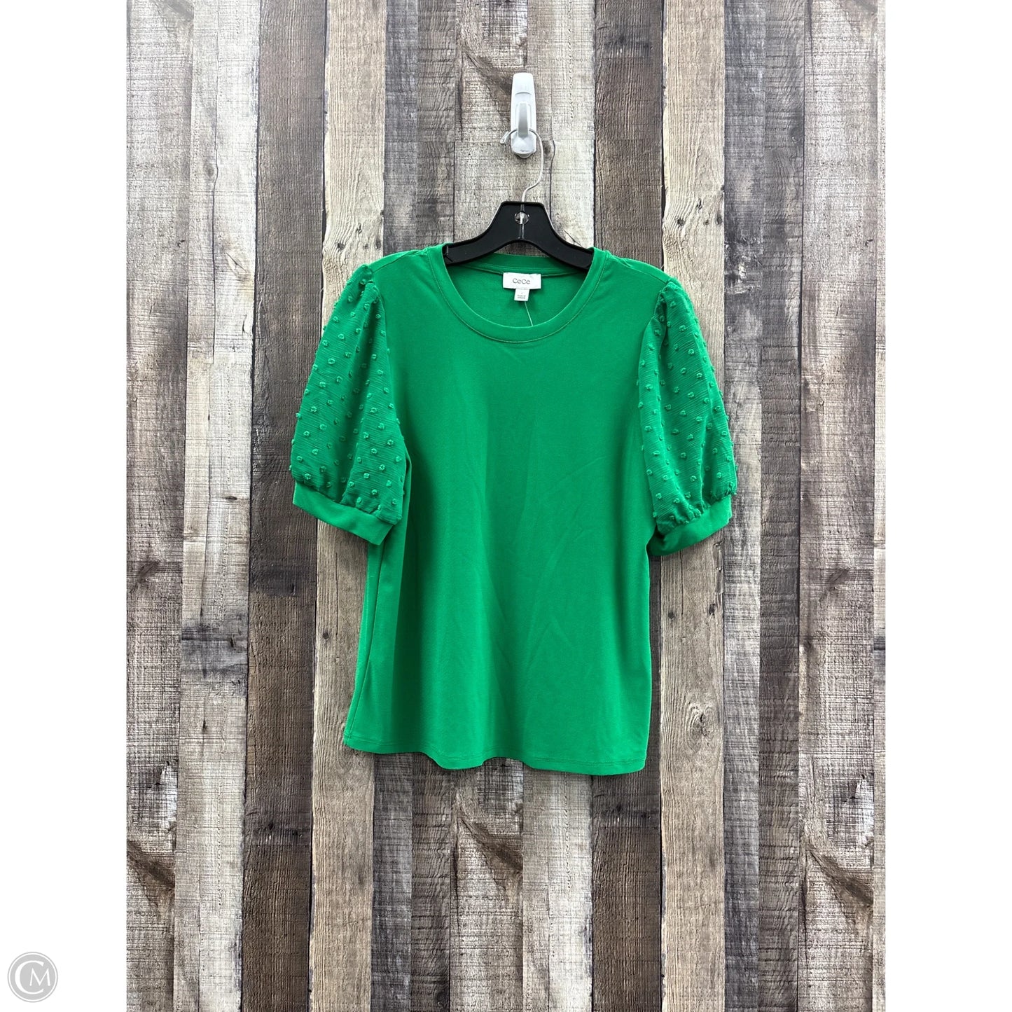 Top Short Sleeve By Cece In Green, Size: S