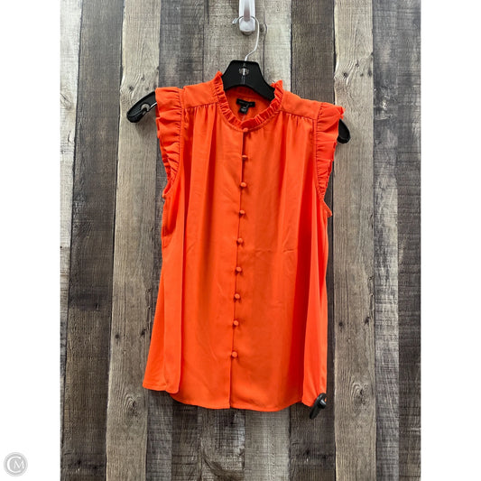 Top Sleeveless By Ann Taylor In Orange, Size: Xsp