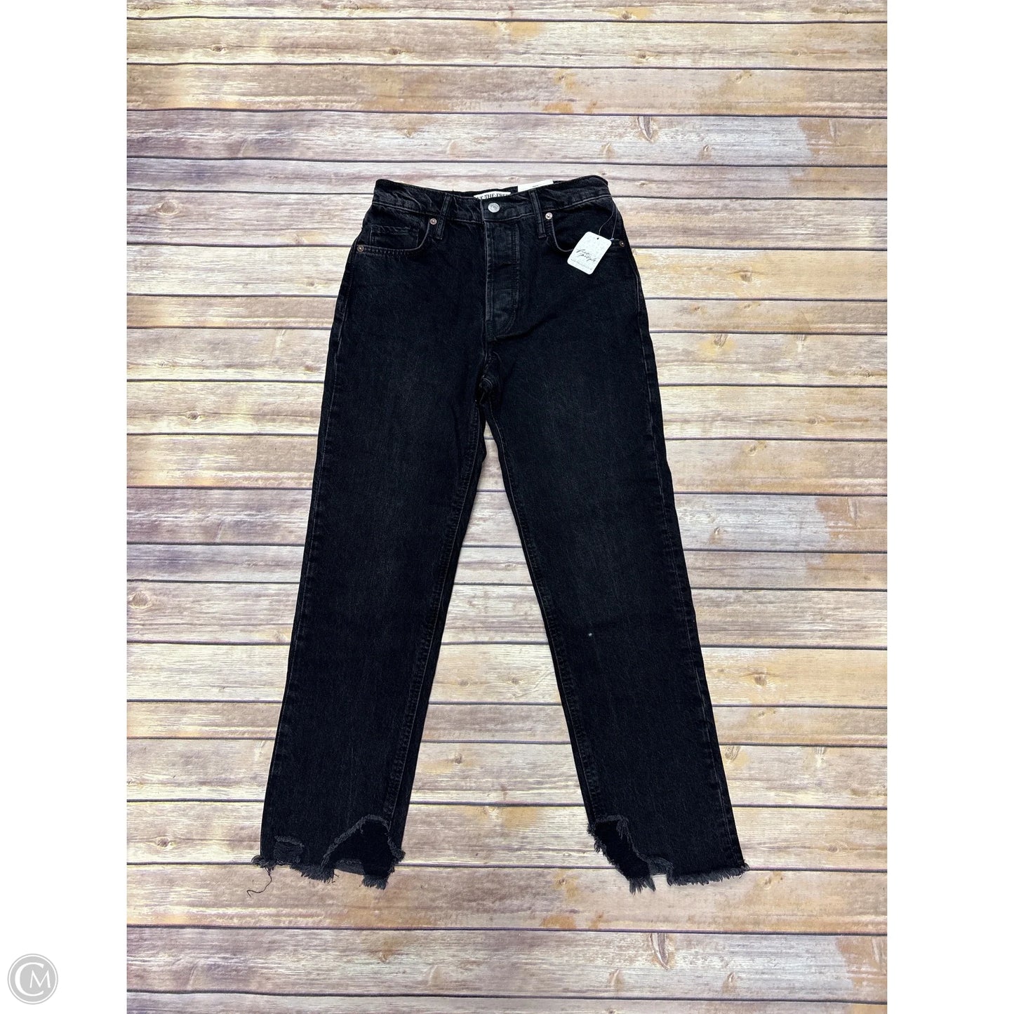 Jeans Straight By We The Free In Black Denim, Size: 0