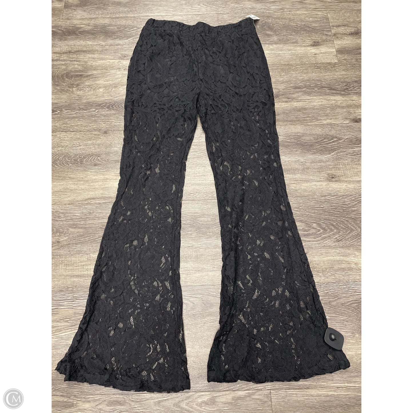 Pants Wide Leg By Cme In Black, Size: L