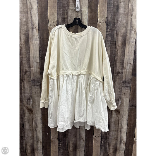 Tunic Long Sleeve By Free People In Ivory, Size: L