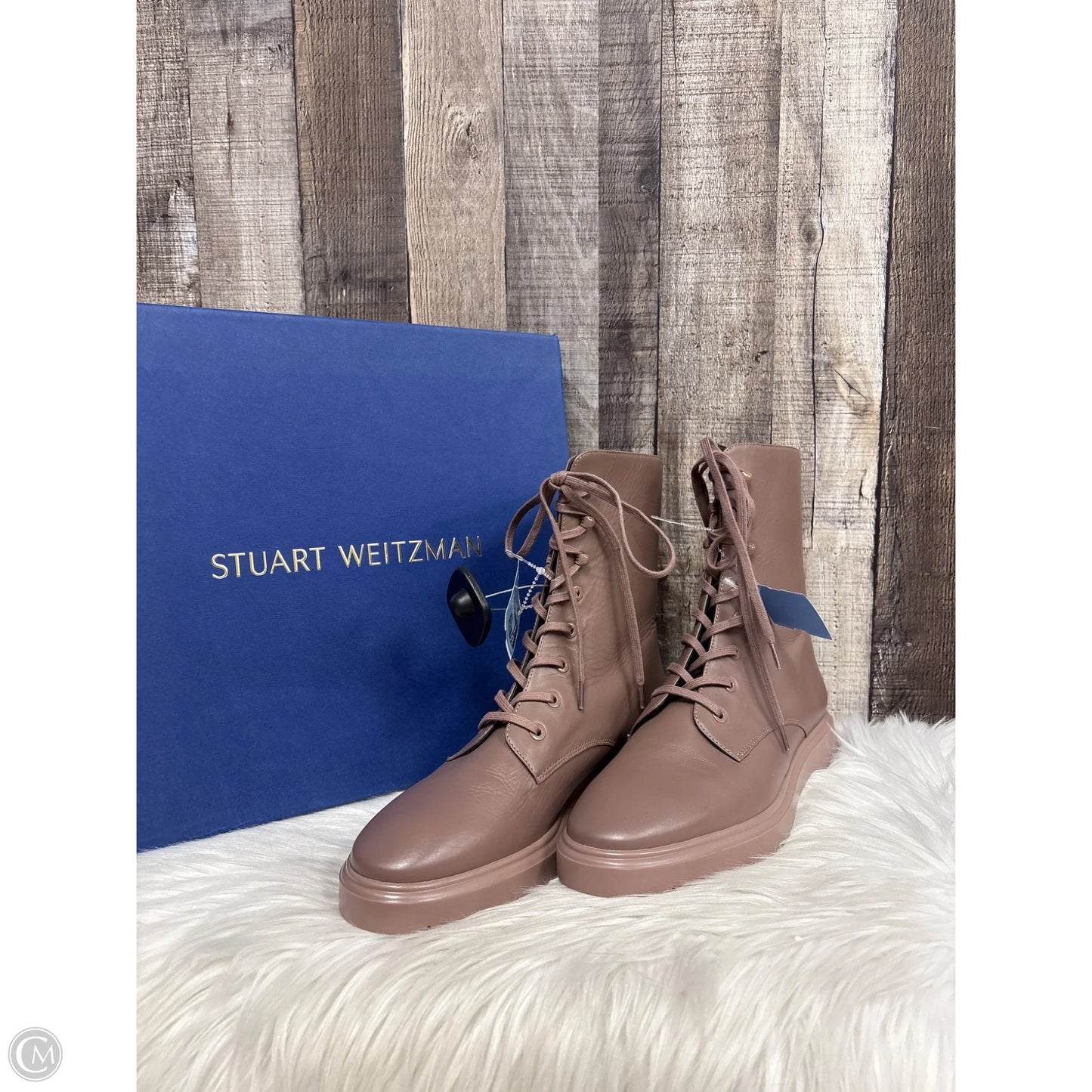 Boots Designer By Stuart Weitzman In Tan, Size: 7.5