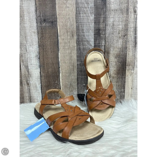 Sandals Flats By Earth Origins In Brown, Size: 9.5