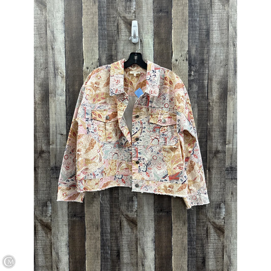 Jacket Denim By Mystree In Multi-colored, Size: L