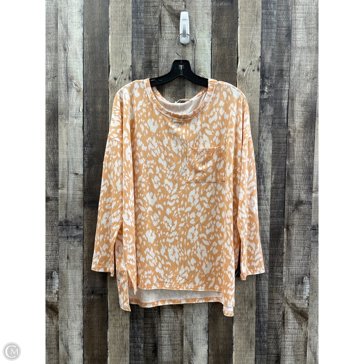 Top Long Sleeve By Entro In Orange, Size: M
