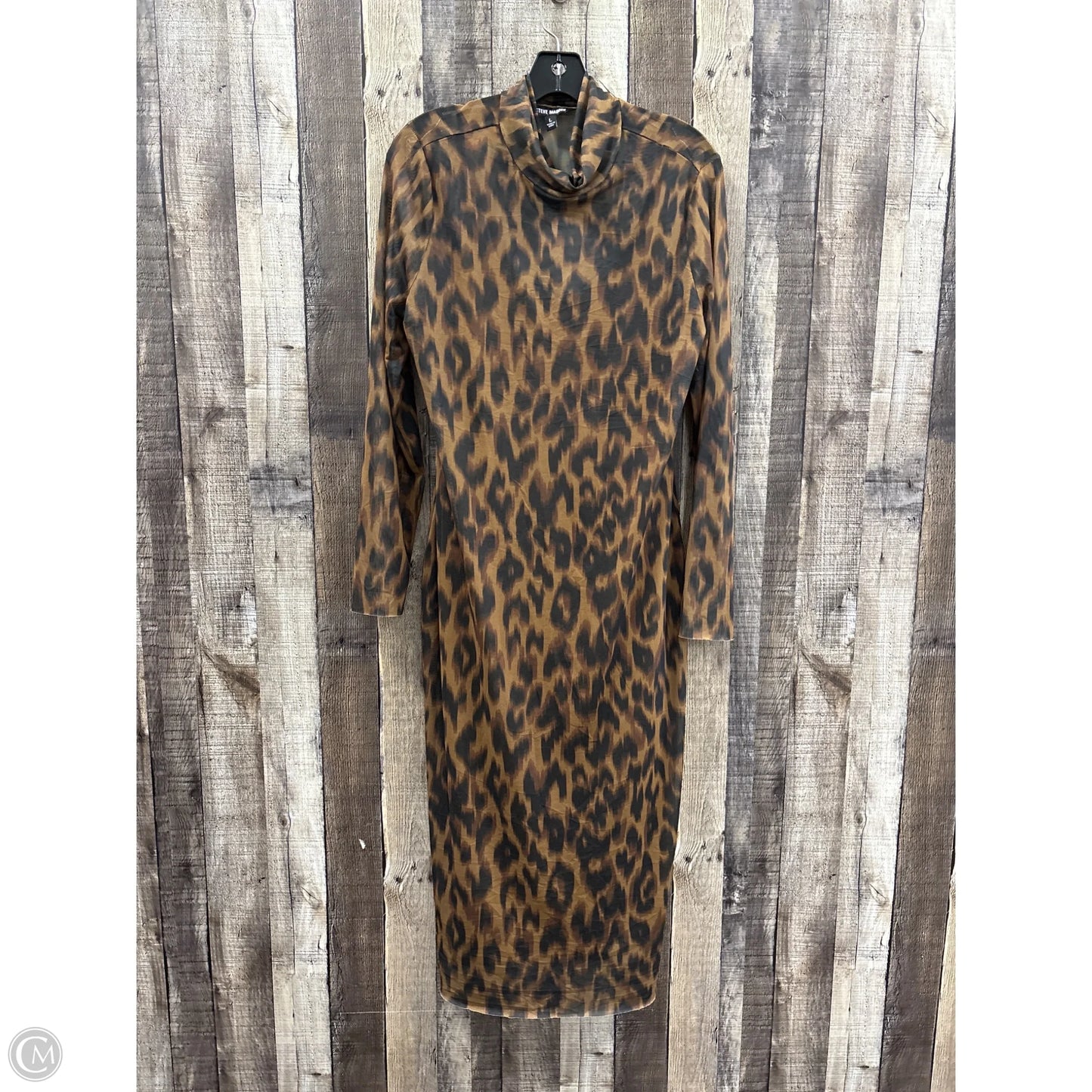 Dress Casual Midi By Steve Madden In Animal Print, Size: L