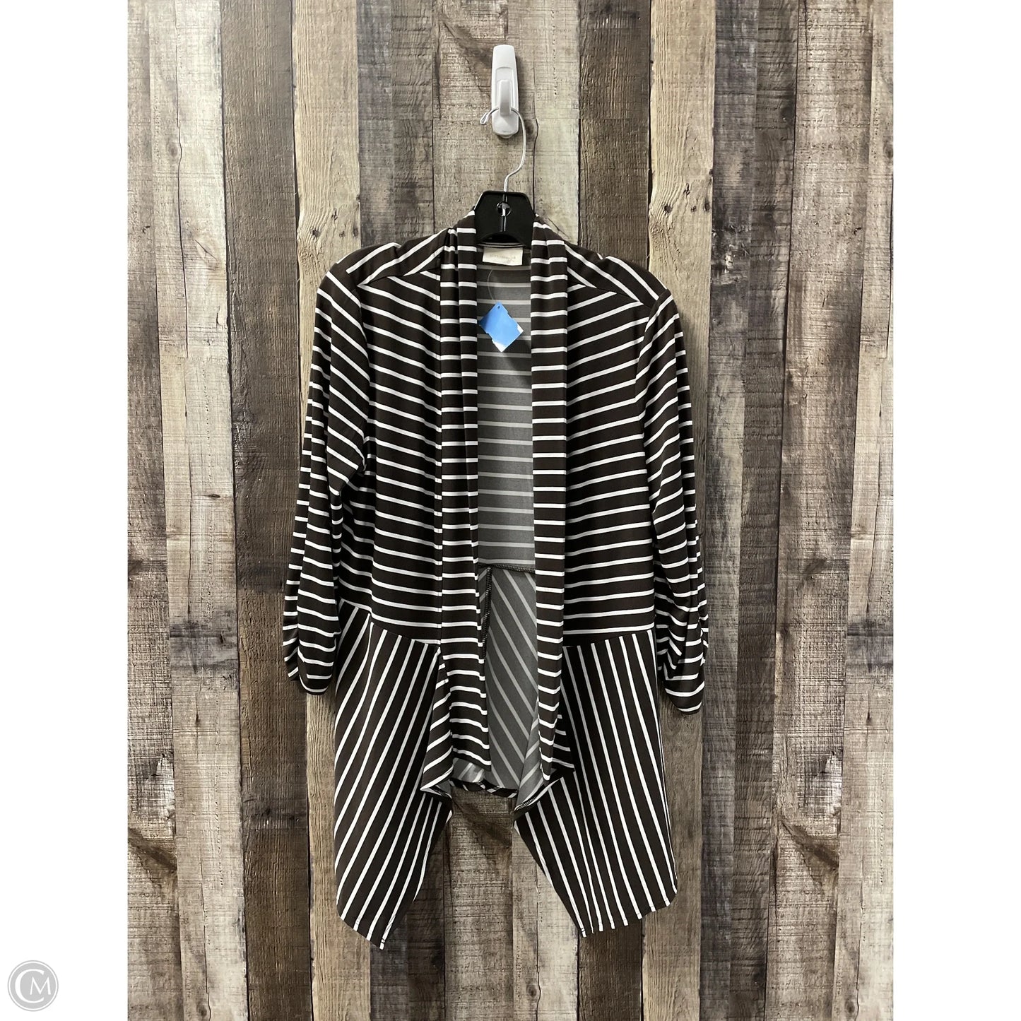 Cardigan By Chicos In Brown & White, Size: M