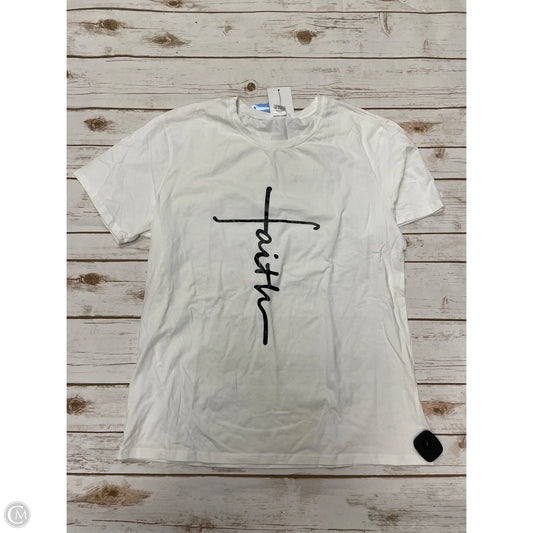 Top Short Sleeve By Cme In Black & White, Size: Xxl