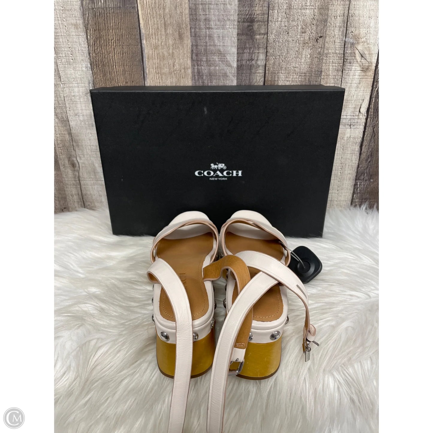 Sandals Designer By Coach In Cream, Size: 7.5