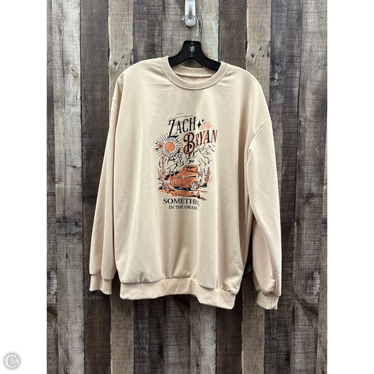 Top Long Sleeve By Cmf In Cream, Size: L