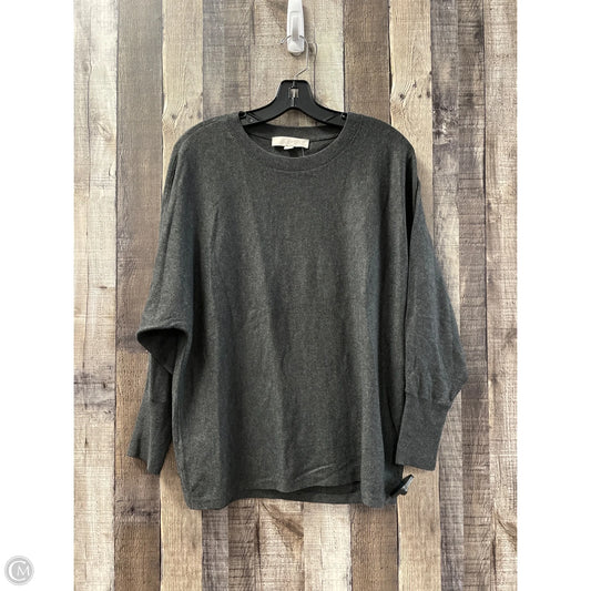 Top Long Sleeve By Loft In Grey, Size: S