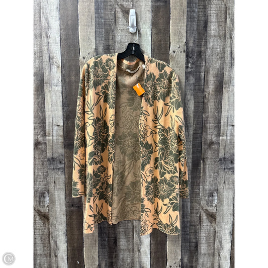 Sweater Cardigan By Soft Surroundings In Floral Print, Size: M