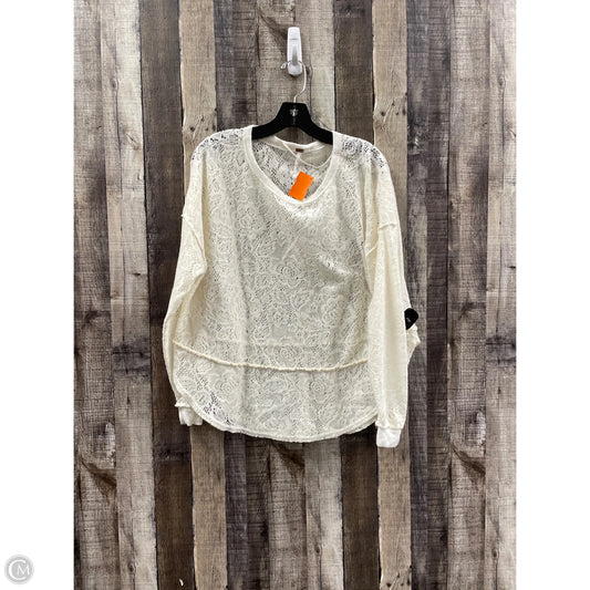 Top Long Sleeve By Free People In Ivory, Size: Xs