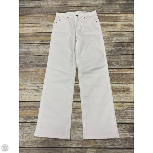 Jeans Straight By Ag Jeans In White Denim, Size: 2