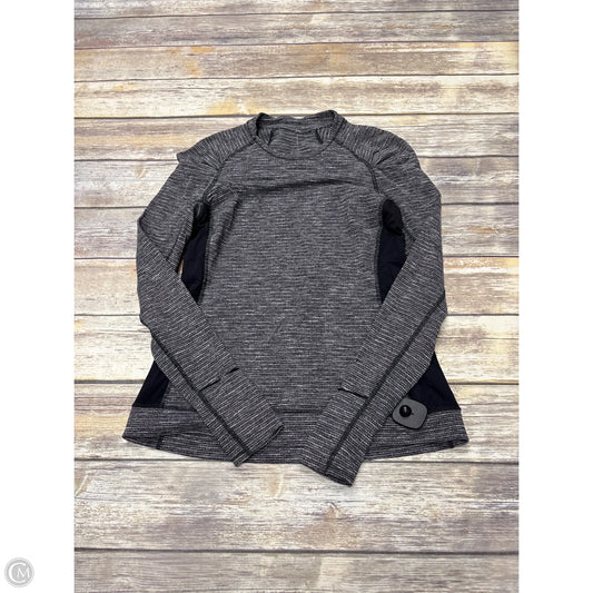 Athletic Top Long Sleeve Crewneck By Lululemon In Grey, Size: 10