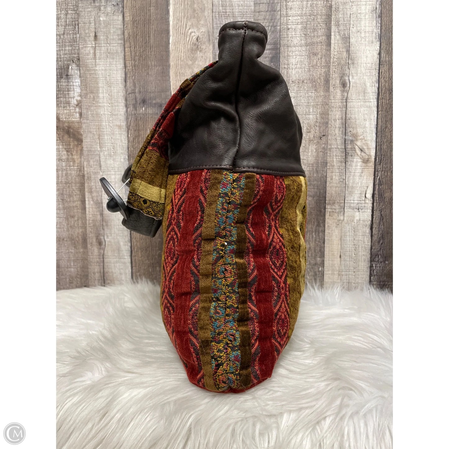 Handbag Leather By Cme, Size: Medium