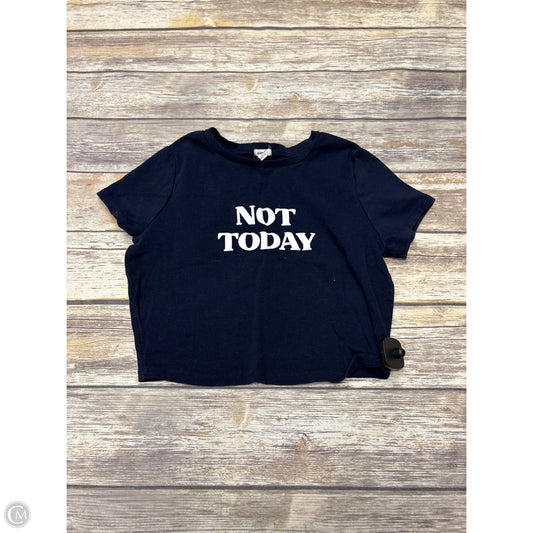 Top Short Sleeve By Garage In Navy, Size: L