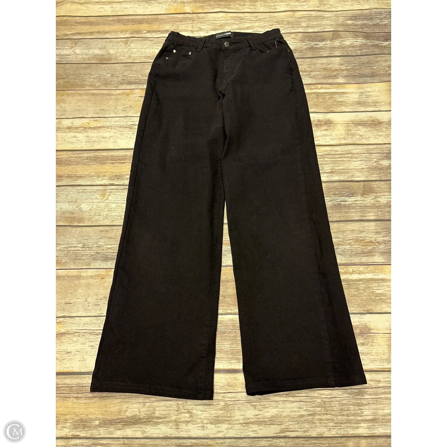 Jeans Wide Leg By Fashion Nova In Black, Size: 10