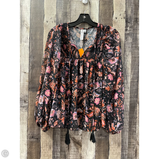 Top Long Sleeve By Grace + Karma In Multi-colored, Size: S
