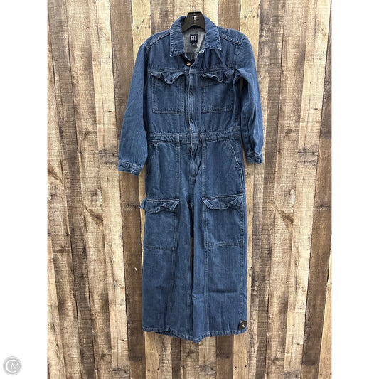 Jumpsuit By Gap In Blue Denim, Size: 4p