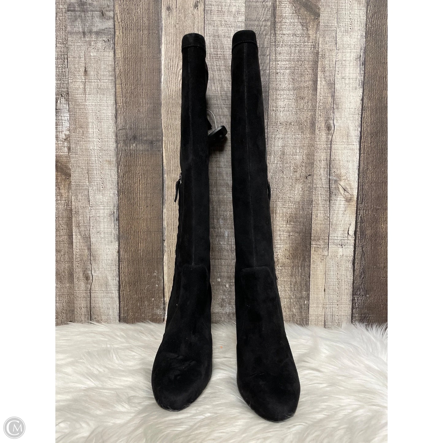 Boots Knee Heels By Nine West In Black, Size: 8