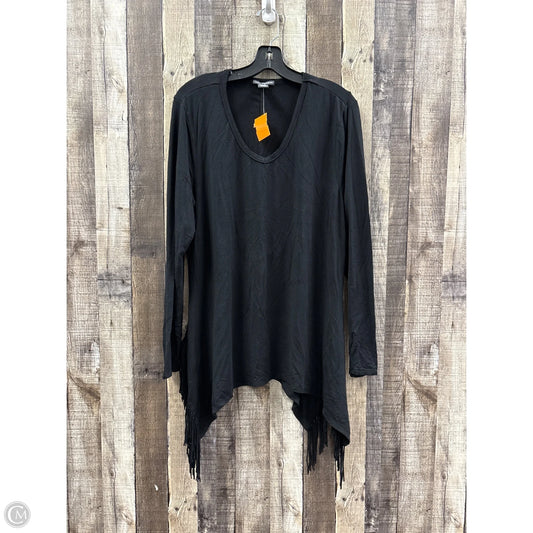Top Long Sleeve By Chelsea And Theodore In Black, Size: Xl