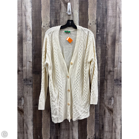 Sweater Cardigan By Dip In Ivory, Size: M