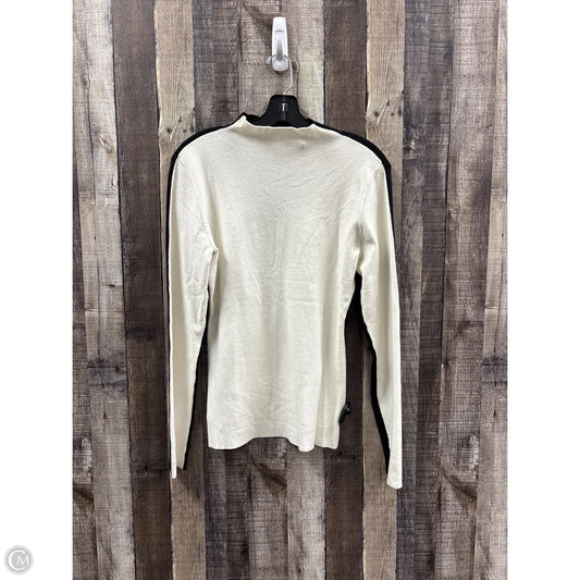 Top Long Sleeve By Merokeety In Black & Cream, Size: L