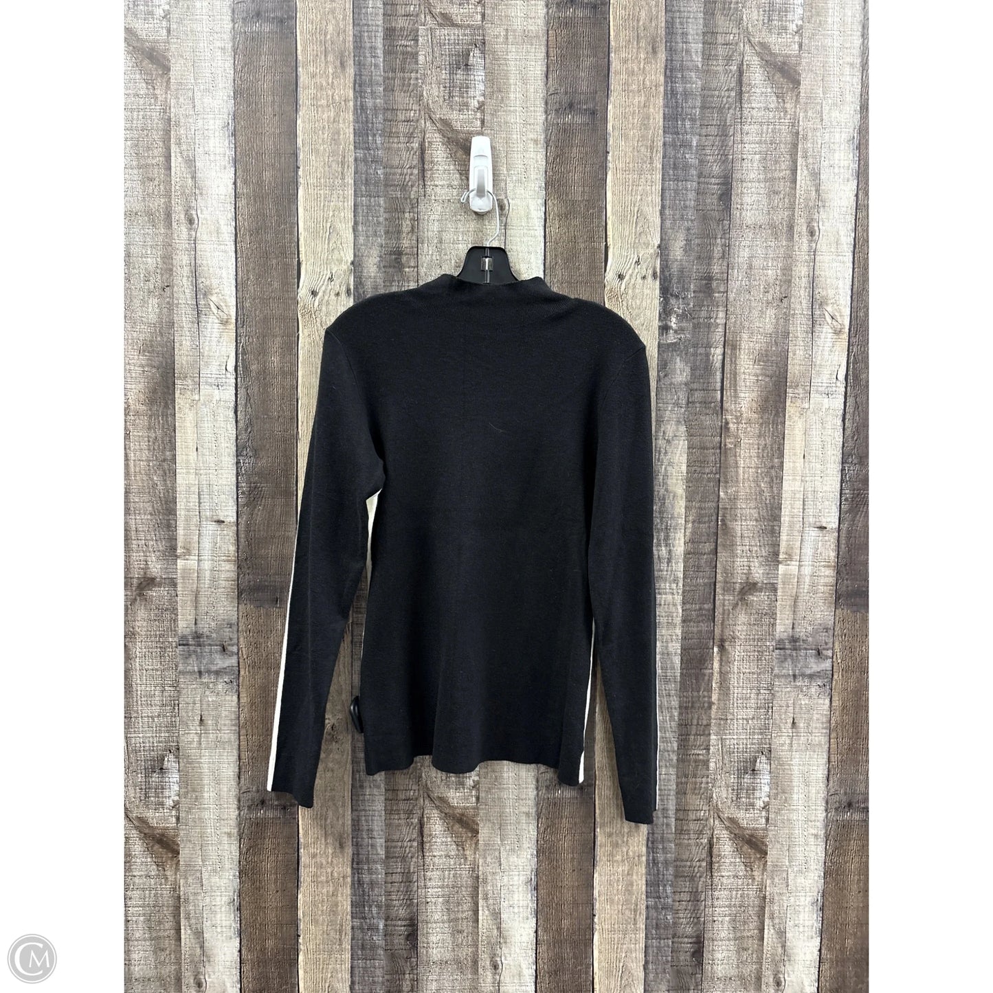 Top Long Sleeve By Merokeety In Black & Cream, Size: L